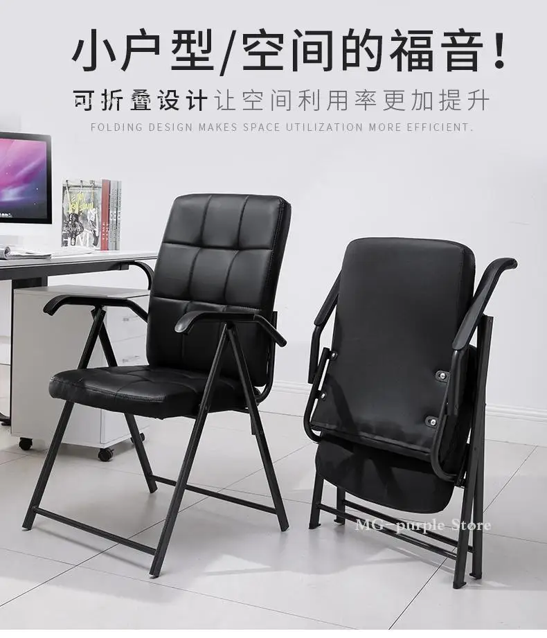 Solid Wood Dining Chair Household Foldable Simple Armrest Desk Chair Conference Chair Backrest Office Chair Portable Folding Chair Color : Log frame, Size : Blue