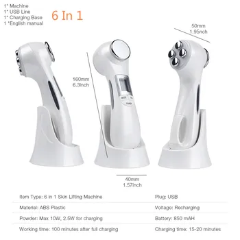 6 in 1 RF Photon Face Massager Therapy Facial Skin Lifting Rejuvenation Vibration Device Ion Microcurrent Mesotherapy Massager
6 in 1 RF Photon Face Massager Therapy Facial Skin Lifting Rejuvenation Vibration Device Ion Microcurrent Mesotherapy Massager