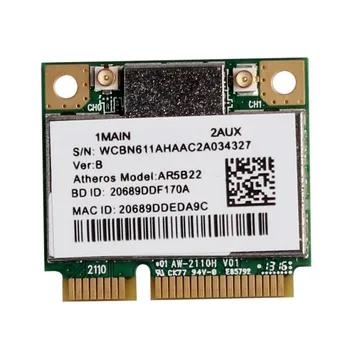 Wireless Adapter Card for Atheros AR9462 AR5B22 WB222 Half Mini PCIe 802.11 a/b/g/n 300Mbps+Bluetooth4.0 wifi card
Wireless Adapter Card for Atheros AR9462 AR5B22 WB222 Half Mini PCIe 802.11 a/b/g/n 300Mbps+Bluetooth4.0 wifi card