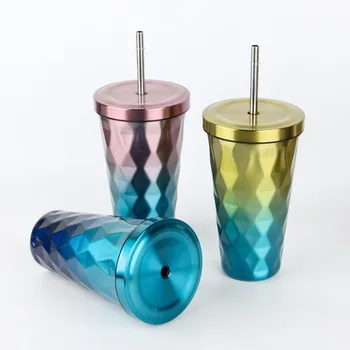 Travel Colorful Stainless Steel Tumbler with Lid and Straw Double Wall Vacuum Insulation Mug Coffee-Drinking Cup Water Flask 17o
Travel Colorful Stainless Steel Tumbler with Lid and Straw Double Wall Vacuum Insulation Mug Coffee-Drinking Cup Water Flask 17o
