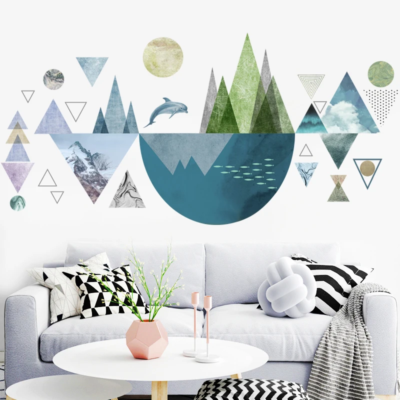 Creative Triangle Geometric Mountains Pattern Wall Sticker Home Decor for Living Room Bedroom Mural Art Wall Decal Self-adhesive
Creative Triangle Geometric Mountains Pattern Wall Sticker Home Decor for Living Room Bedroom Mural Art Wall Decal Self-adhesive