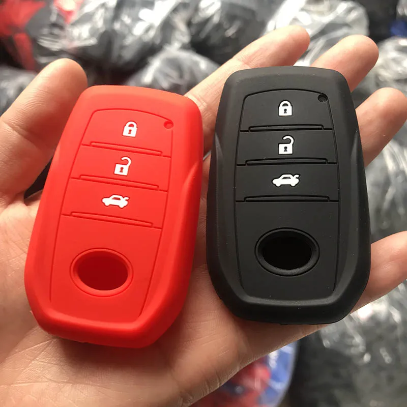 Silicone Car Key FOB Case cover holder for Toyota Avalon Corolla Yaris Hilux Vitz Rav4 Aqua Camry auris keyless remote Protected
Silicone Car Key FOB Case cover holder for Toyota Avalon Corolla Yaris Hilux Vitz Rav4 Aqua Camry auris keyless remote Protected