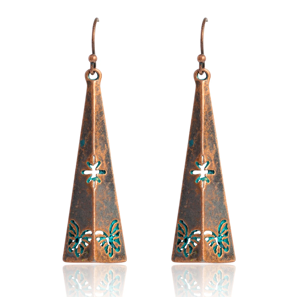 Vintage Metal Bronze Triangle Drop Earrings Retro Hollow Pattern Triangle Dangle Earrings For Women Fashion Ethnic Ear Jewelry
Vintage Metal Bronze Triangle Drop Earrings Retro Hollow Pattern Triangle Dangle Earrings For Women Fashion Ethnic Ear Jewelry