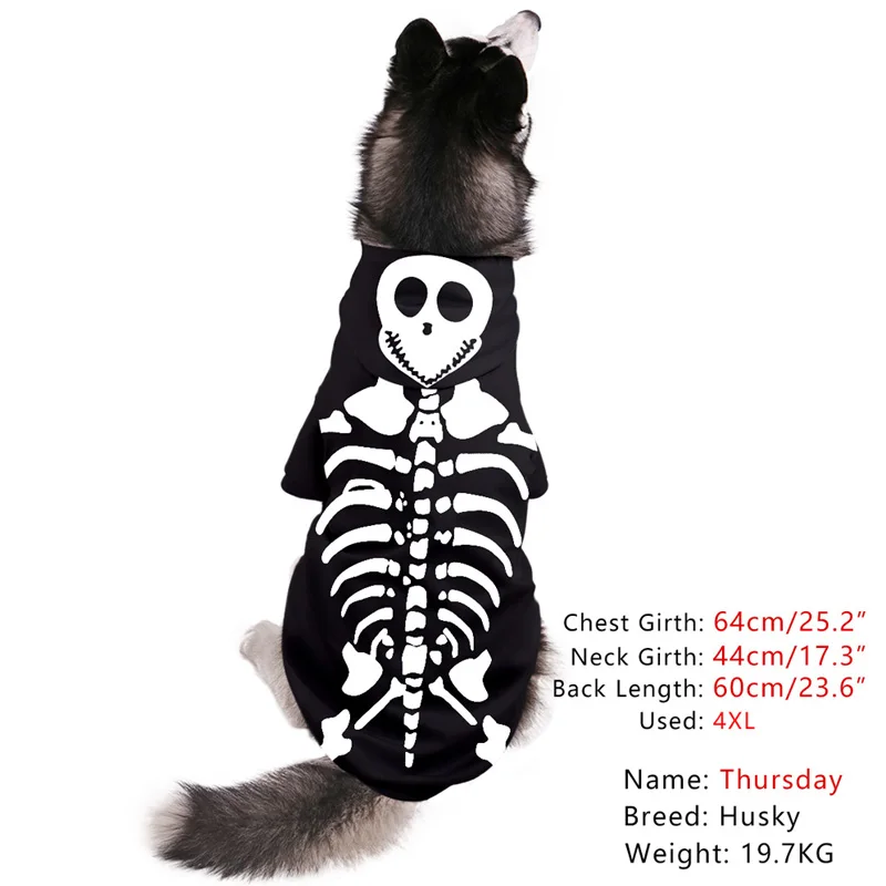Halloween Dog Customs Pet 3D Dog Hoodies Warm Sweatshirts Funny Skull Cat Dogs Clothes Winter Coat Dog Costume for Holiday Gifts
Halloween Dog Customs Pet 3D Dog Hoodies Warm Sweatshirts Funny Skull Cat Dogs Clothes Winter Coat Dog Costume for Holiday Gifts
