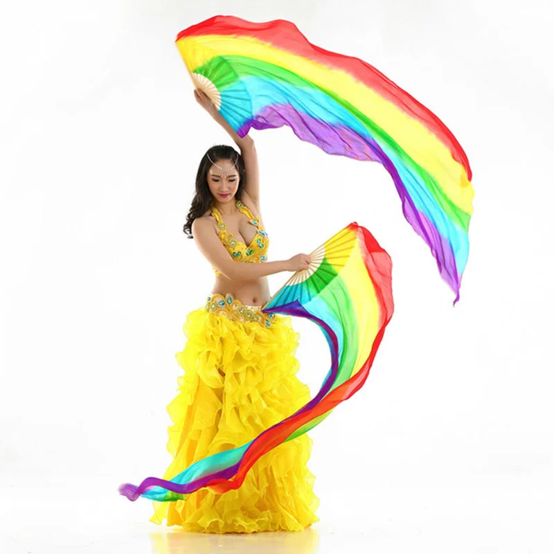 2022 New High Quality Hand Made Colorful Belly Dance Dancing Fans 180X90cm Silk Bamboo Long Rainbow Fans Veils 4 Colors
2022 New High Quality Hand Made Colorful Belly Dance Dancing Fans 180X90cm Silk Bamboo Long Rainbow Fans Veils 4 Colors
