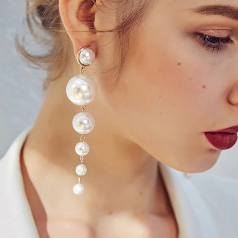 Long Big Imitation Pearl Dangle Earrings For Women Trendy Personality Exaggerated Bohemian Patry Wedding Jewelry Gift Wholesale
Long Big Imitation Pearl Dangle Earrings For Women Trendy Personality Exaggerated Bohemian Patry Wedding Jewelry Gift Wholesale