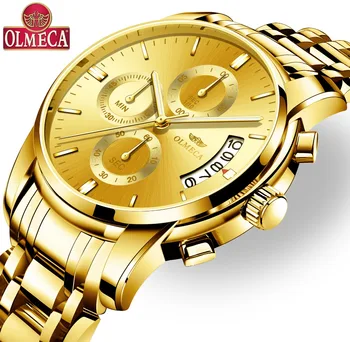 Top Brand OLMECA Waterproof Men's Watches Luxury Military Luminous Wristwatch Relogio Masculino Chronograph Steel Quartz Watch
Top Brand OLMECA Waterproof Men's Watches Luxury Military Luminous Wristwatch Relogio Masculino Chronograph Steel Quartz Watch