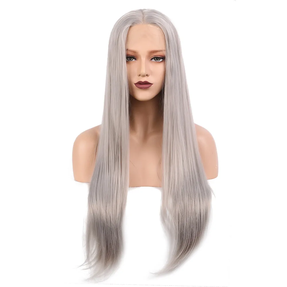 EEWIGS Hair Long Straight Pure Color Heat Resistant Synthetic Lace Front Wigs for Black Women 26 inch Grey Greey Blue
EEWIGS Hair Long Straight Pure Color Heat Resistant Synthetic Lace Front Wigs for Black Women 26 inch Grey Greey Blue