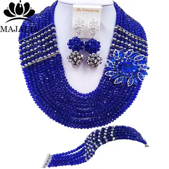 Majalia Fashion Classic Nigerian Wedding African Jewelery Royal Blue Crystal Necklace Bride Jewelry Sets Free Shipping 10CJ0054
Majalia Fashion Classic Nigerian Wedding African Jewelery Royal Blue Crystal Necklace Bride Jewelry Sets Free Shipping 10CJ0054