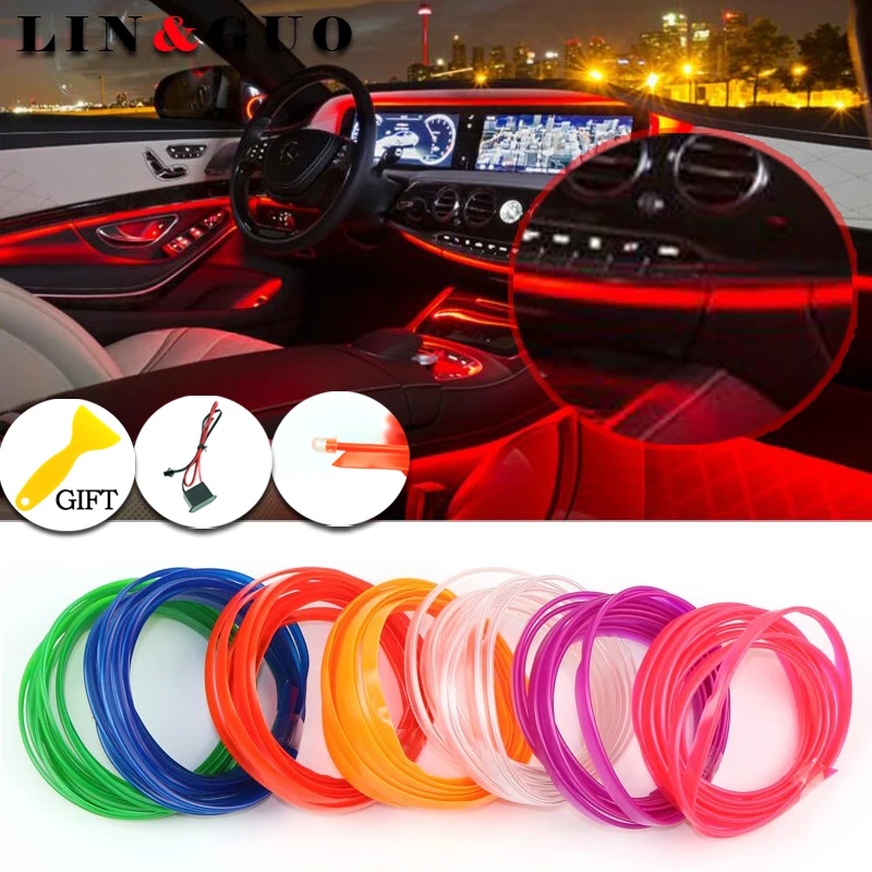 Universal 2.3 mm 3M Car Styling Flexible Neon Light EL Wire Rope Decoration Strip with Controller for renault opel Honda Nissan
Universal 2.3 mm 3M Car Styling Flexible Neon Light EL Wire Rope Decoration Strip with Controller for renault opel Honda Nissan