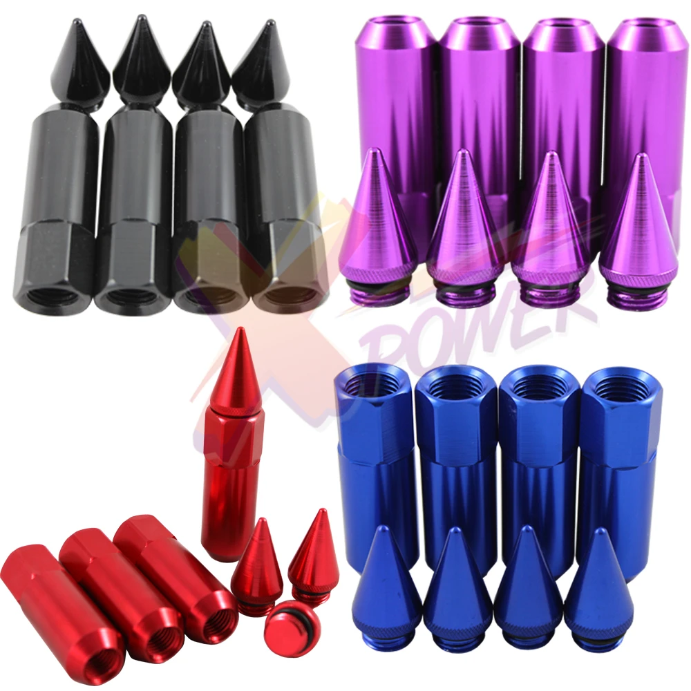 Xpower - 4 PCS SPIKED ALUMINUM EXTENDED TUNER LUG LUGS NUTS FOR WHEELS/RIMS M12X1.5 
Xpower - 4 PCS SPIKED ALUMINUM EXTENDED TUNER LUG LUGS NUTS FOR WHEELS/RIMS M12X1.5