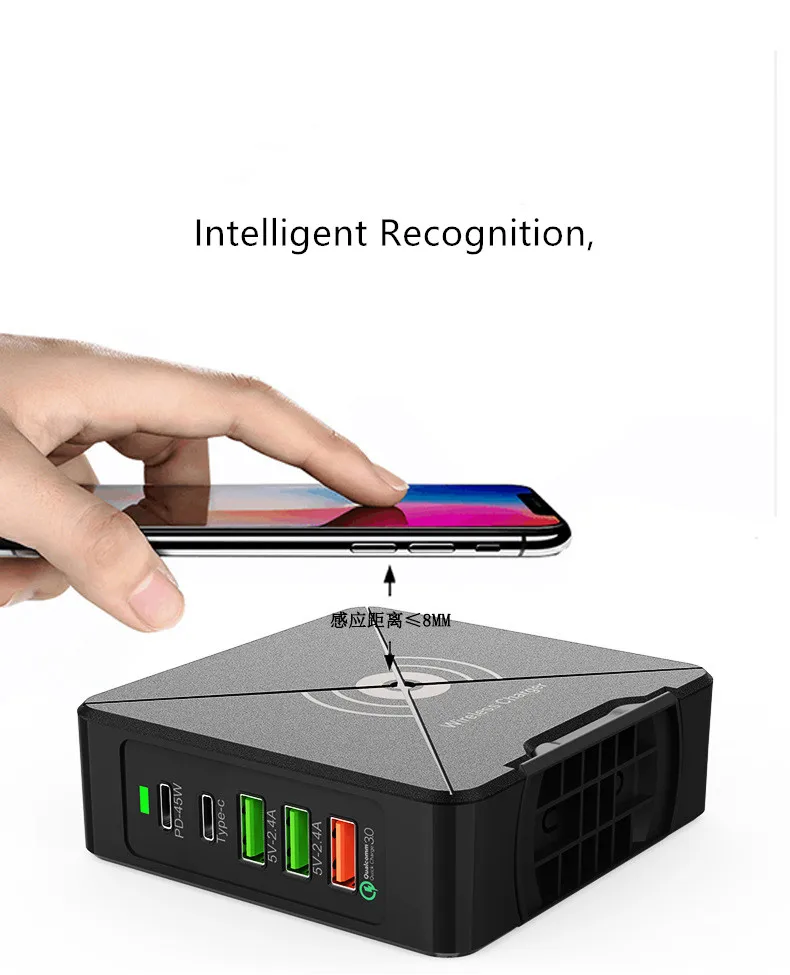 Desktop Charger PD75W Multi-Port Charger QC3.0 Fast Charger for Laptop Tablet Wireless Phone Wireless Charging Huawei xiaomi
Desktop Charger PD75W Multi-Port Charger QC3.0 Fast Charger for Laptop Tablet Wireless Phone Wireless Charging Huawei xiaomi