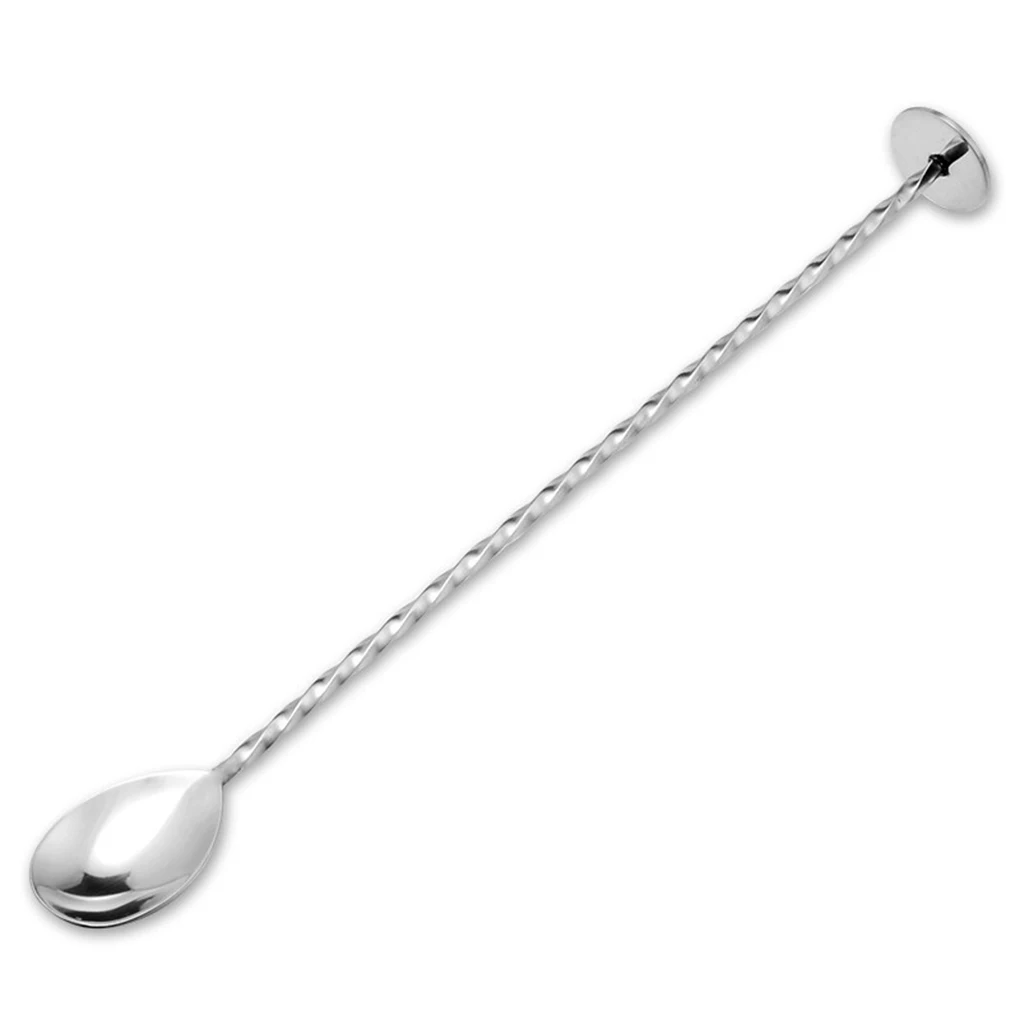 

High Quality Stainless Steel Cocktail Bar Spoons Spiral Pattern Drink Shaker Muddler Stirrer Twisted Mixing Spoon