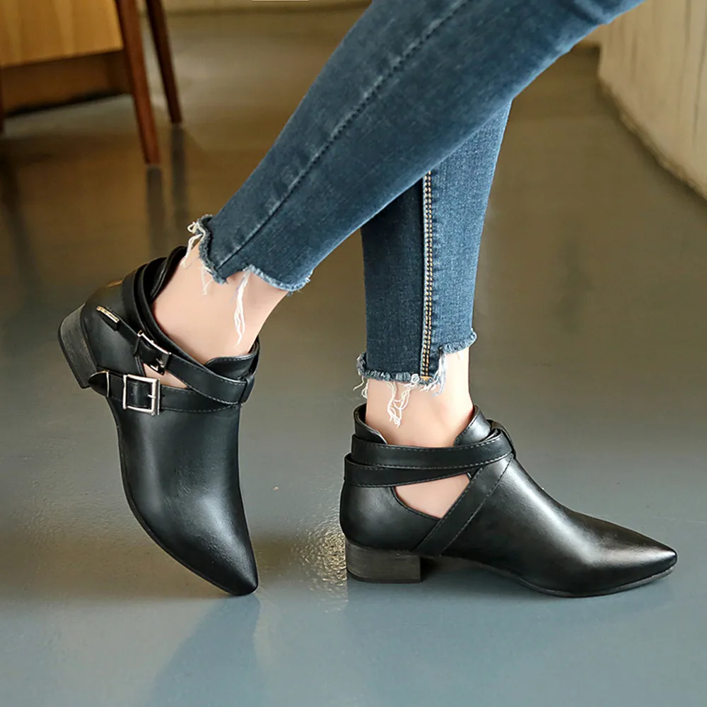 YOUYEDIAN Women Boots 2018 Ankle Boots For Women Pointed Toe Buckle Autumn Shoes Casual Low Heel Black Boots Botas Mujer
YOUYEDIAN Women Boots 2018 Ankle Boots For Women Pointed Toe Buckle Autumn Shoes Casual Low Heel Black Boots Botas Mujer