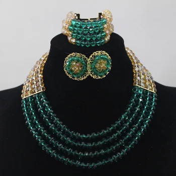 Charming African Jewelry Sets 4 Rows Costume African Crystal Beads Jewelry Set Green Wedding&Party Necklace Jewelry Set ALJ950
Charming African Jewelry Sets 4 Rows Costume African Crystal Beads Jewelry Set Green Wedding&Party Necklace Jewelry Set ALJ950