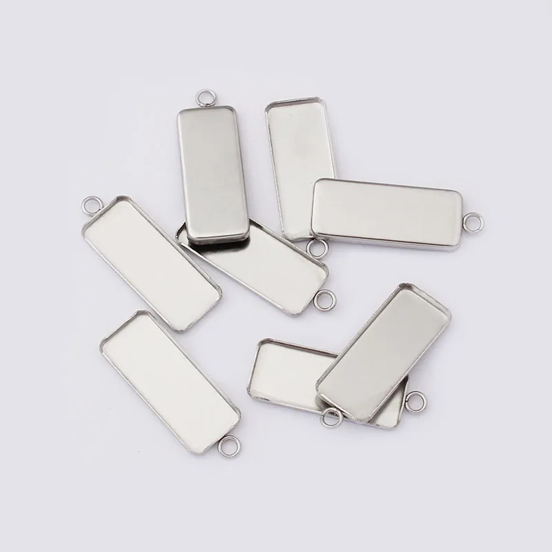 10 pcs stainless steel 10x25mm rectangle cabochon base blank jewelry bezel trays diy pendant necklace settings
10 pcs stainless steel 10x25mm rectangle cabochon base blank jewelry bezel trays diy pendant necklace settings