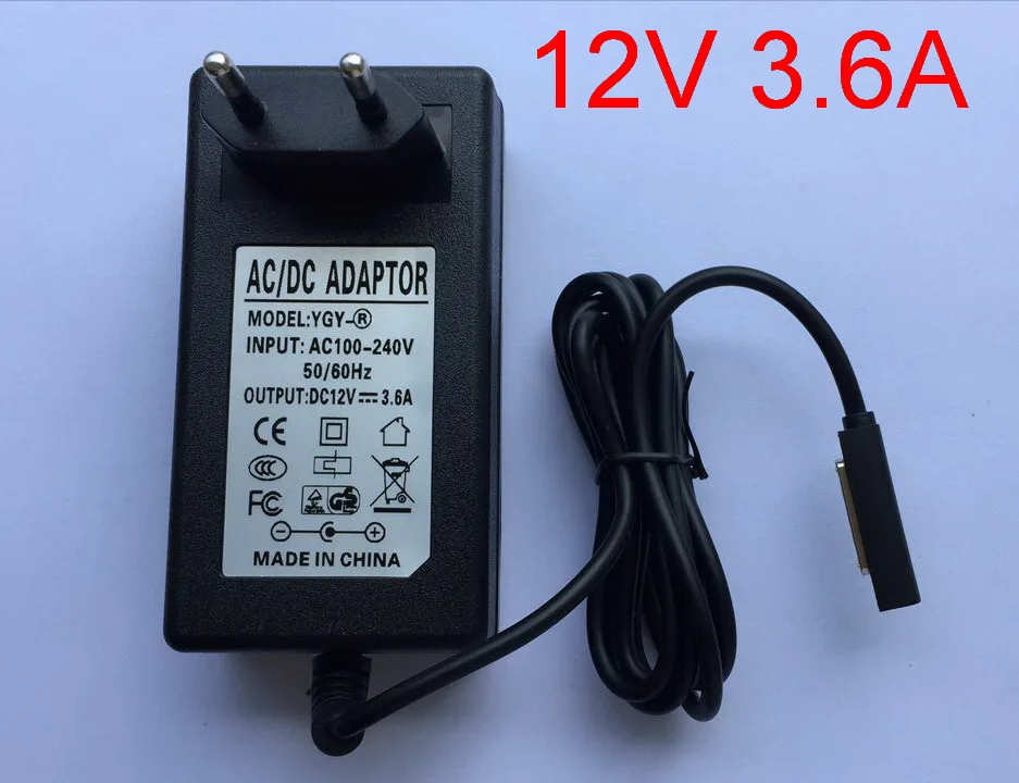 1PCS High quality 12V 3.6A Adapter Charger EU Plug 3600mA For Microsoft Surface Pro/ Pro 2 10.6 Win 8
1PCS High quality 12V 3.6A Adapter Charger EU Plug 3600mA For Microsoft Surface Pro/ Pro 2 10.6 Win 8
