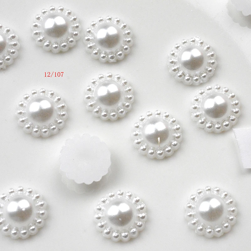 FLTMRH 20pcs 12mm ABS White Flower Flat Back Pearl Cabochons Beads Crafts Decoration Material DIY Jewelry Making
FLTMRH 20pcs 12mm ABS White Flower Flat Back Pearl Cabochons Beads Crafts Decoration Material DIY Jewelry Making
