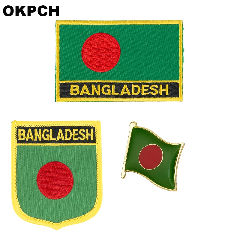 Bangladesh National Flag Embroidered Iron on Patches for Clothing Metal badges PT-0123-3
Bangladesh National Flag Embroidered Iron on Patches for Clothing Metal badges PT-0123-3