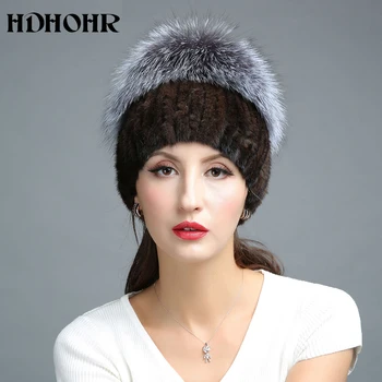 HDHOHR 2018 Hot Winter Real Fur Hat Women Genuine Mink Fur Hats With Silver Fox Fur Knitted Beanies Fashion Women Fur Caps
HDHOHR 2018 Hot Winter Real Fur Hat Women Genuine Mink Fur Hats With Silver Fox Fur Knitted Beanies Fashion Women Fur Caps
