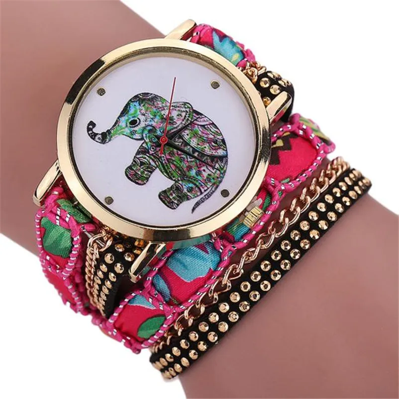 New Bohemian Style Handmade Braided Elephant Watch Fashion Women Rope Bracelet Wrist Watches Relogio Feminino
New Bohemian Style Handmade Braided Elephant Watch Fashion Women Rope Bracelet Wrist Watches Relogio Feminino