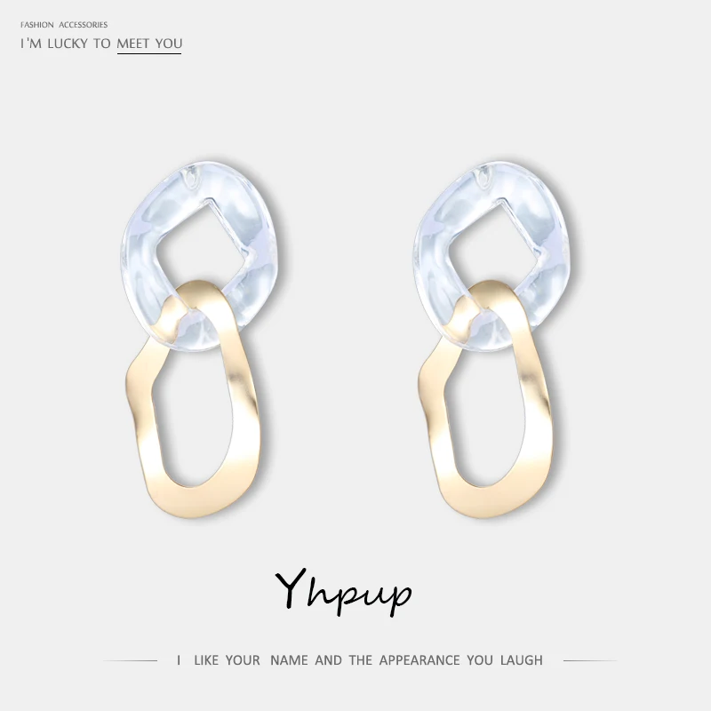 Yhpup New Trendy Personality Geometric Transparent Acrylic Dangle Earrings Brand Fashion Jewelry for Female Party Brincos 2019
Yhpup New Trendy Personality Geometric Transparent Acrylic Dangle Earrings Brand Fashion Jewelry for Female Party Brincos 2019