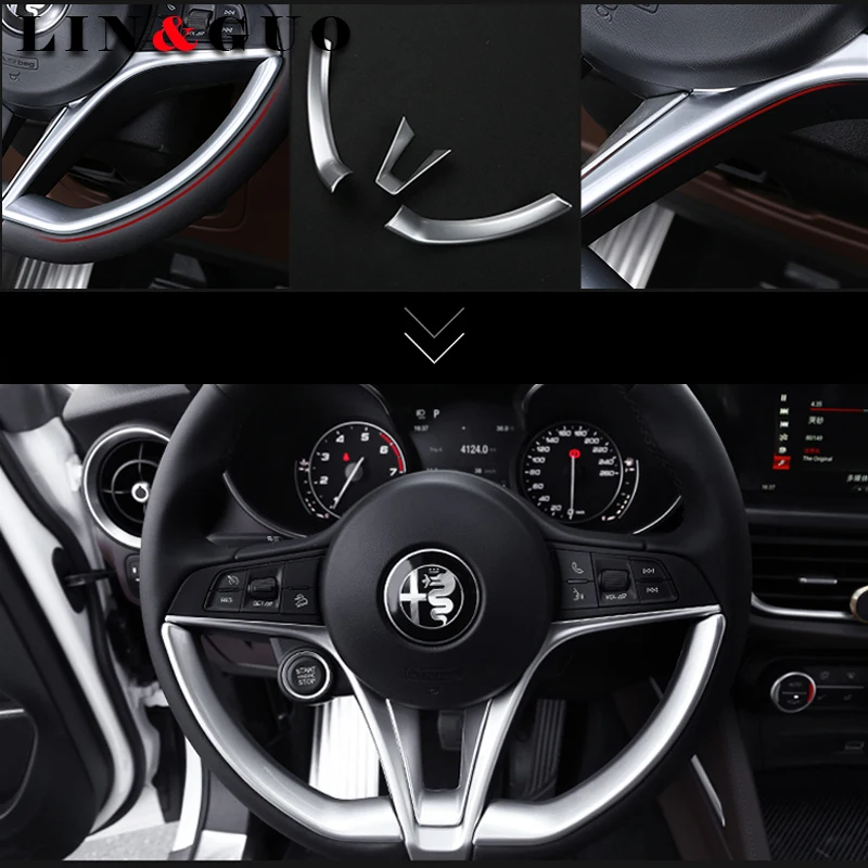Car modification High quality ABS Chrome steering wheel decorative sticker for Alfa romeo giulia stelvio car styling
Car modification High quality ABS Chrome steering wheel decorative sticker for Alfa romeo giulia stelvio car styling