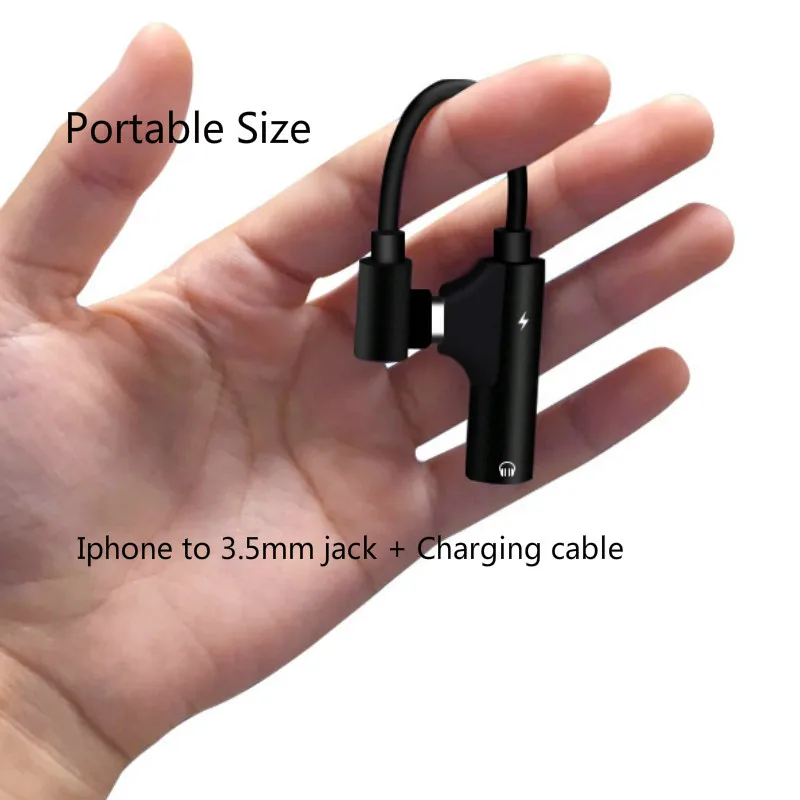 for iPhone Adapter to 3.5 mm Headphone Jack Adapter Audio Charge Adapter for iPhone 7/8Plus/XR/X/XS Earphones Adapter Splitter
for iPhone Adapter to 3.5 mm Headphone Jack Adapter Audio Charge Adapter for iPhone 7/8Plus/XR/X/XS Earphones Adapter Splitter