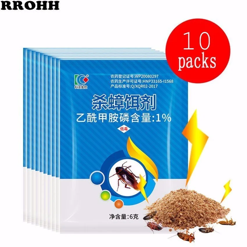 10Packs New Effective Killing Cockroach Bait Powder Cockroach Repeller Insect Roach Killer Anti Pest Reject Trap Pest Control
10Packs New Effective Killing Cockroach Bait Powder Cockroach Repeller Insect Roach Killer Anti Pest Reject Trap Pest Control