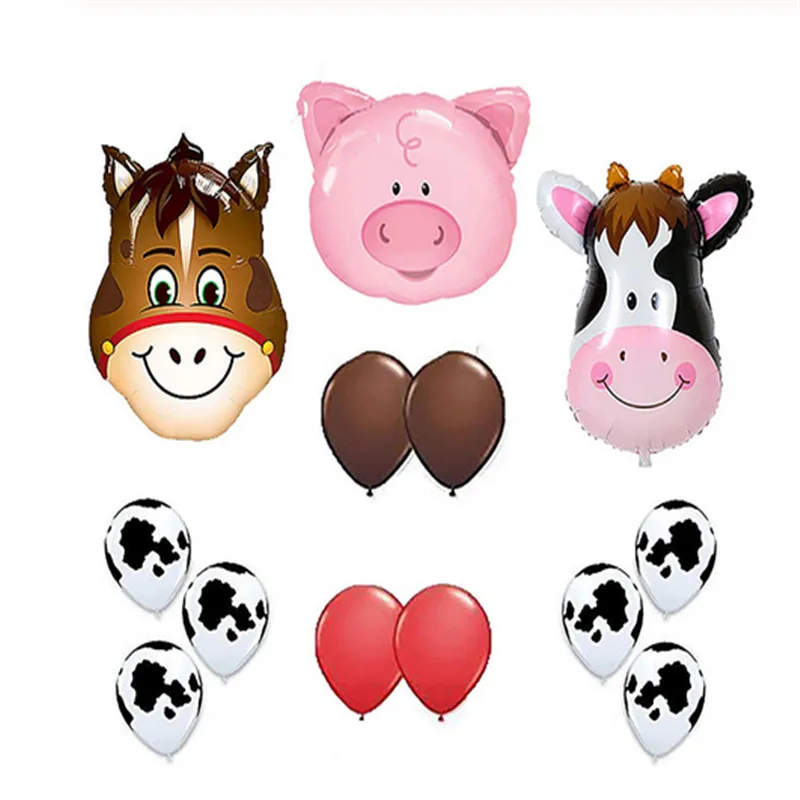 13pcs/lot Birthday Decoration 44*64cm Pig Cow Neddy Farm Balloons for Farm Animal Theme Party Kid Birthday Party Supplies 13pcs/lot Birthday Decoration 44*64cm Pig Cow Neddy Farm Balloons for Farm Animal Theme Party Kid Birthday Party Supplies