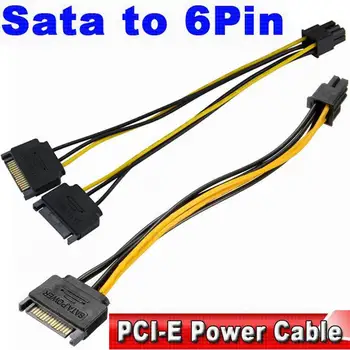 2500pcs/lot Dual 15 Pin 2 SATA To 6 Pin PCI EXPRESS PCI-E Sata Graphics Converter Adapter Video Card Power SATA Cable cord
2500pcs/lot Dual 15 Pin 2 SATA To 6 Pin PCI EXPRESS PCI-E Sata Graphics Converter Adapter Video Card Power SATA Cable cord