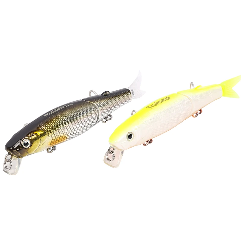Trulinoya Jointed baits with soft tail Crystal Minnow lure with 3D eyes 88mm 7.2g water depth 1.2m wobbler fishing pesca DW43
Trulinoya Jointed baits with soft tail Crystal Minnow lure with 3D eyes 88mm 7.2g water depth 1.2m wobbler fishing pesca DW43