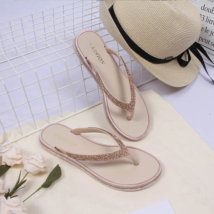 Open Toe Low Flat with Women Platform Flip Flops Summer Crystal Outside Slippers Women Solid Ladies Shoes
Open Toe Low Flat with Women Platform Flip Flops Summer Crystal Outside Slippers Women Solid Ladies Shoes