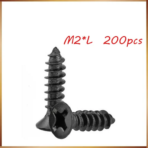 small black screws 200PCS-M2*4/5/6/8/10/12 Black Small Screw Countersunk Head Tapping Screws bolts nails
small black screws 200PCS-M2*4/5/6/8/10/12 Black Small Screw Countersunk Head Tapping Screws bolts nails