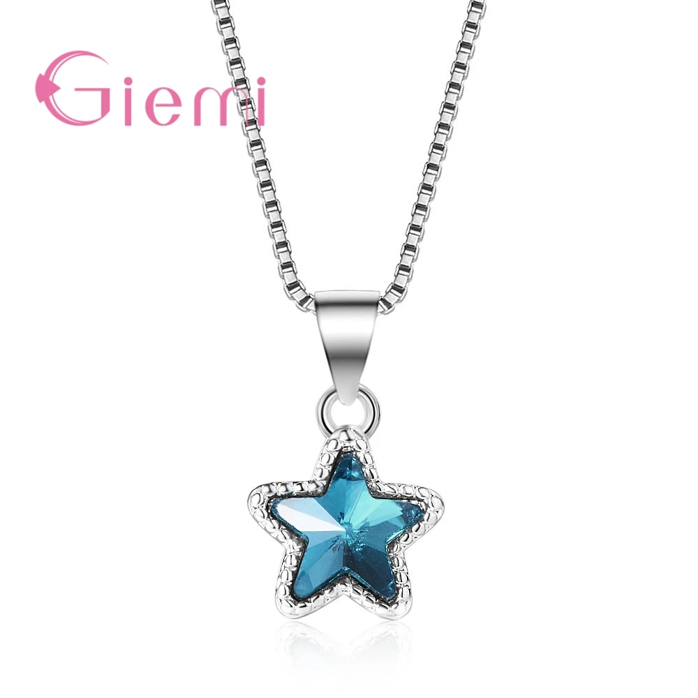 Exquisite Blue Star Crystal 925 Sterling Silver Pendant Necklace Popular Women Gift Ms. Essential Jewelry High Quality
Exquisite Blue Star Crystal 925 Sterling Silver Pendant Necklace Popular Women Gift Ms. Essential Jewelry High Quality