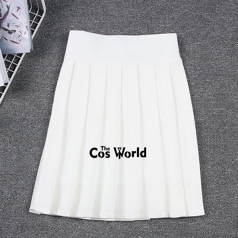 Damenmode High Waist Plissee Rock Schuluniform Karierter Rock elastischer Rock Cosplay Kostüm 32