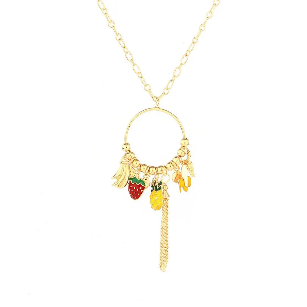Charming Fruits Tassels Pendant Necklace Fashionable Ladies Sweater Chain Female Party Female Wedding Jewelry Golden Color
Charming Fruits Tassels Pendant Necklace Fashionable Ladies Sweater Chain Female Party Female Wedding Jewelry Golden Color