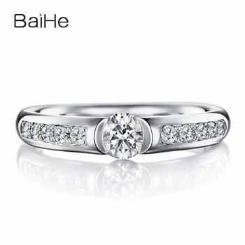 BAIHE Solid 10K White Gold(AU417) Certified About 0.25ct Round Trendy 100% Moissanite Engagement Women Fine Jewelry Gift Ring
BAIHE Solid 10K White Gold(AU417) Certified About 0.25ct Round Trendy 100% Moissanite Engagement Women Fine Jewelry Gift Ring