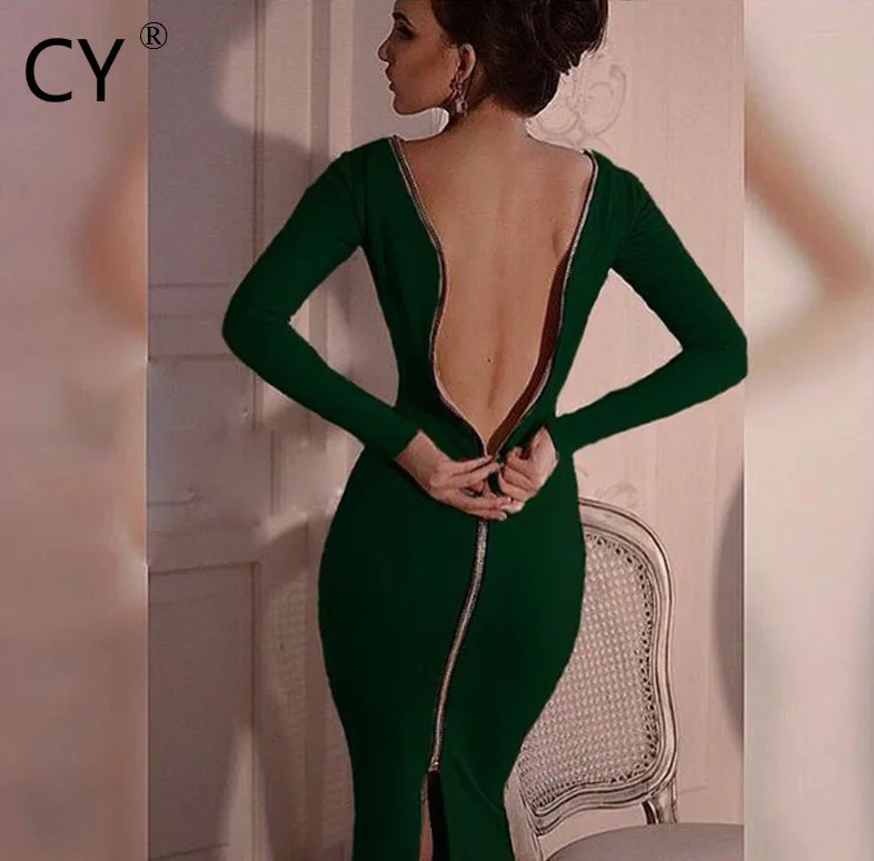 Ms ultra low-cost sexy Fashion women's clothing Nightclub Sexy Back Bring Zipper Knitting Long Sleeve And Knee Dress
Ms ultra low-cost sexy Fashion women's clothing Nightclub Sexy Back Bring Zipper Knitting Long Sleeve And Knee Dress