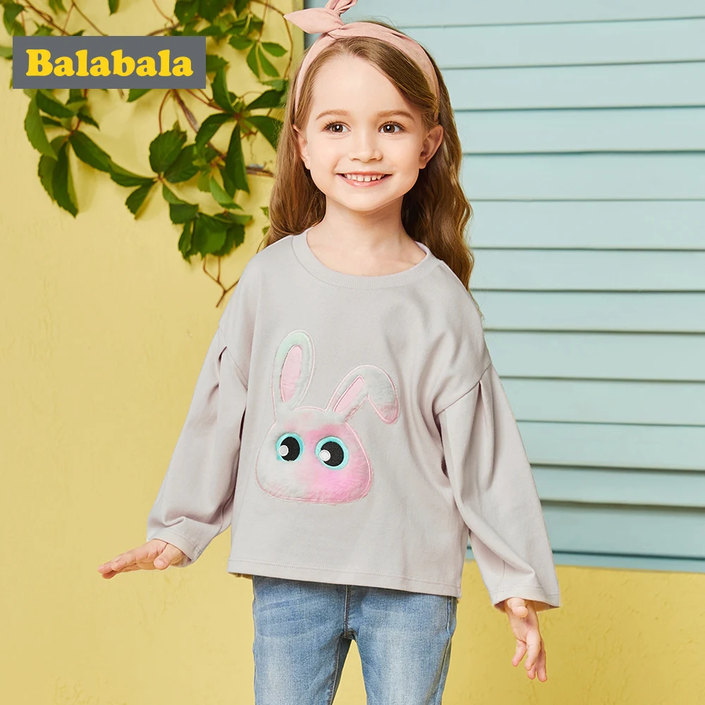 Balabala Toddler Girl 100% Cotton Long Puff-Sleeved Sweatshirt with Appqlique Children Kids Shirt Top Tee with Ribbed Crewneck
Balabala Toddler Girl 100% Cotton Long Puff-Sleeved Sweatshirt with Appqlique Children Kids Shirt Top Tee with Ribbed Crewneck