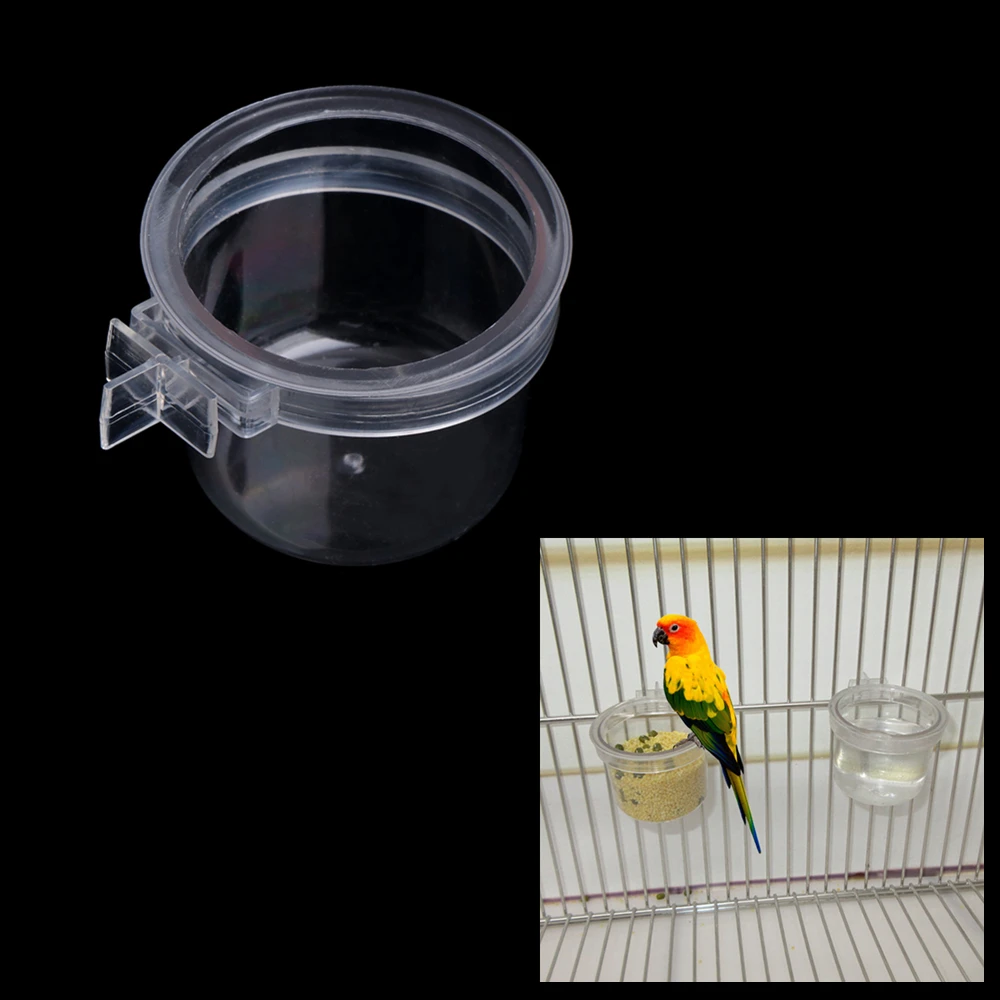 Birds Parrot Feeder Pets Clear Acrylic Feeding Bowl Cage Food Water Holder Round Bowls Pet Bird Supplies C42
Birds Parrot Feeder Pets Clear Acrylic Feeding Bowl Cage Food Water Holder Round Bowls Pet Bird Supplies C42