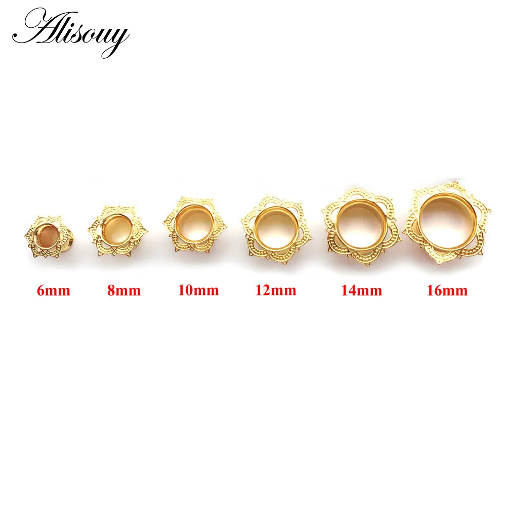 Alisouy 1 PCS Gold color Plug & Tunnel Ear Jewelry Ornate Stainless Steel Body Piercing Jewelry Ear Expander Gauge 6 to 16 mm
Alisouy 1 PCS Gold color Plug & Tunnel Ear Jewelry Ornate Stainless Steel Body Piercing Jewelry Ear Expander Gauge 6 to 16 mm