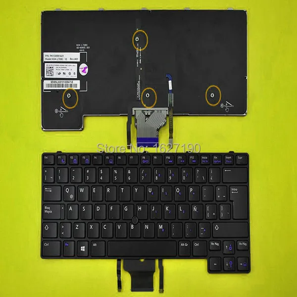 LA/латинская Клавиатура для ноутбука DELL E6430U черная рамка (с подсветкой с точечной