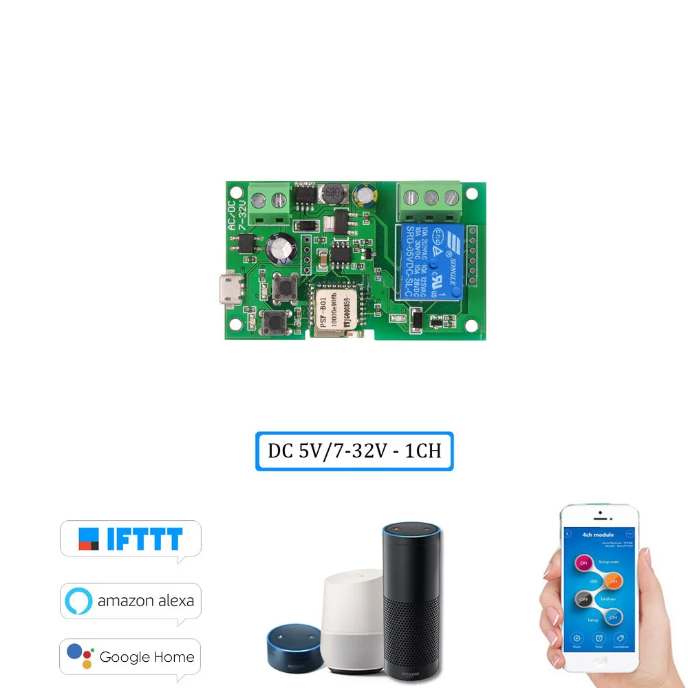 smart WIFI Switch dc5V 12v 24v 32v220vRelay 433Mhz 4ch rf receive Jog Inching Self-locking remote control home Automation Module
smart WIFI Switch dc5V 12v 24v 32v220vRelay 433Mhz 4ch rf receive Jog Inching Self-locking remote control home Automation Module