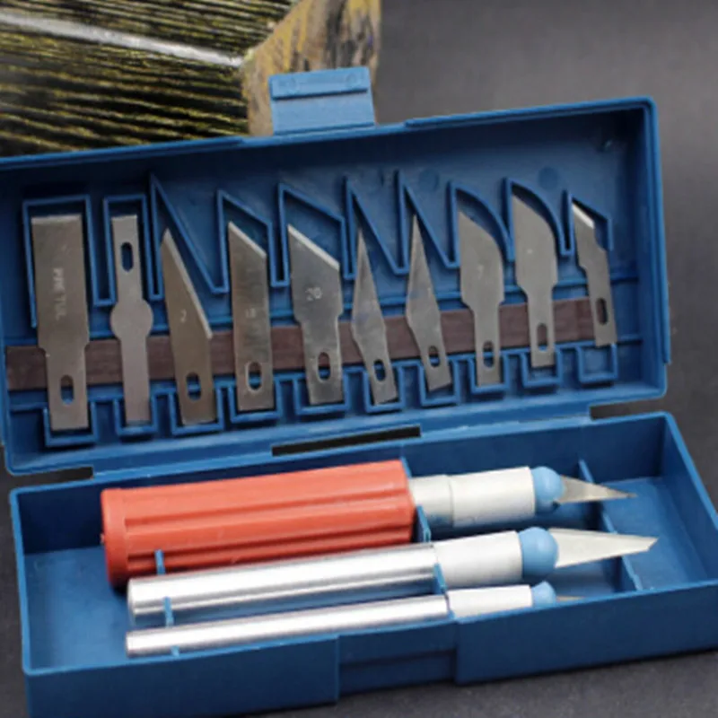 2019 Simple Practical 13Pcs/set Paper Cutting Tool Style Exacto Knife Arts Crafts Hobby Multipurpose Engraved Safety Paper Knife
2019 Simple Practical 13Pcs/set Paper Cutting Tool Style Exacto Knife Arts Crafts Hobby Multipurpose Engraved Safety Paper Knife