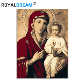 ROYALDREAM Virgin Mary DIY Framed Oil Painting By Numbers Flowers Pictures Canvas Painting For Living Room Wall Art Home Decor
ROYALDREAM Virgin Mary DIY Framed Oil Painting By Numbers Flowers Pictures Canvas Painting For Living Room Wall Art Home Decor