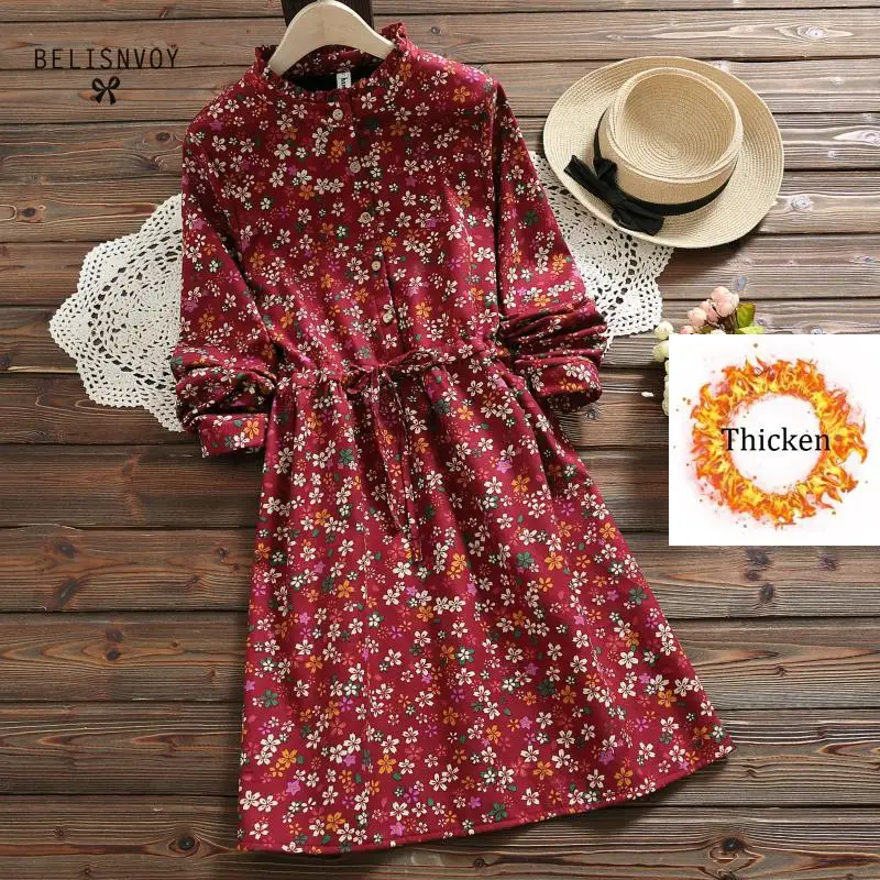 Japanese Mori Girl Vintage Dress 2019 Autumn Winter Women Ruffled Long Sleeve Floral Printed Elegant Thicken Dresses Vestidos
Japanese Mori Girl Vintage Dress 2019 Autumn Winter Women Ruffled Long Sleeve Floral Printed Elegant Thicken Dresses Vestidos