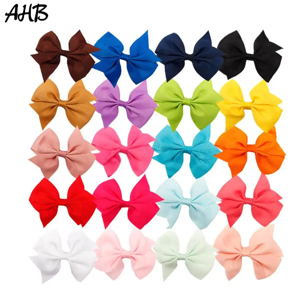 AHB 20pcs/lot 4'' Hair Bows for Girls with Clips Handmade Solid Grosgrain Ribbon Bowknot Hairgrips Kids Hairpin Hair Accessories
AHB 20pcs/lot 4'' Hair Bows for Girls with Clips Handmade Solid Grosgrain Ribbon Bowknot Hairgrips Kids Hairpin Hair Accessories