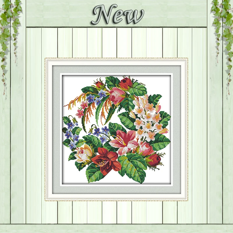 Wreath flowers home decor paintings counted printed on canvas DMC 14CT 11CT chinese Cross Stitch Needlework Sets Embroidery kits
Wreath flowers home decor paintings counted printed on canvas DMC 14CT 11CT chinese Cross Stitch Needlework Sets Embroidery kits