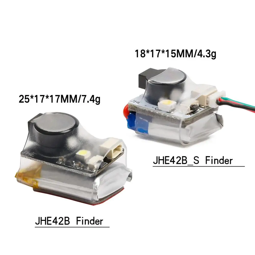 JHE42B JHE42B_S Finder 5V Super Loud Buzzer Tracker 110dB/100dB with LED Buzzer Alarm For FPV RC Racing Drone Flight Controller
JHE42B JHE42B_S Finder 5V Super Loud Buzzer Tracker 110dB/100dB with LED Buzzer Alarm For FPV RC Racing Drone Flight Controller